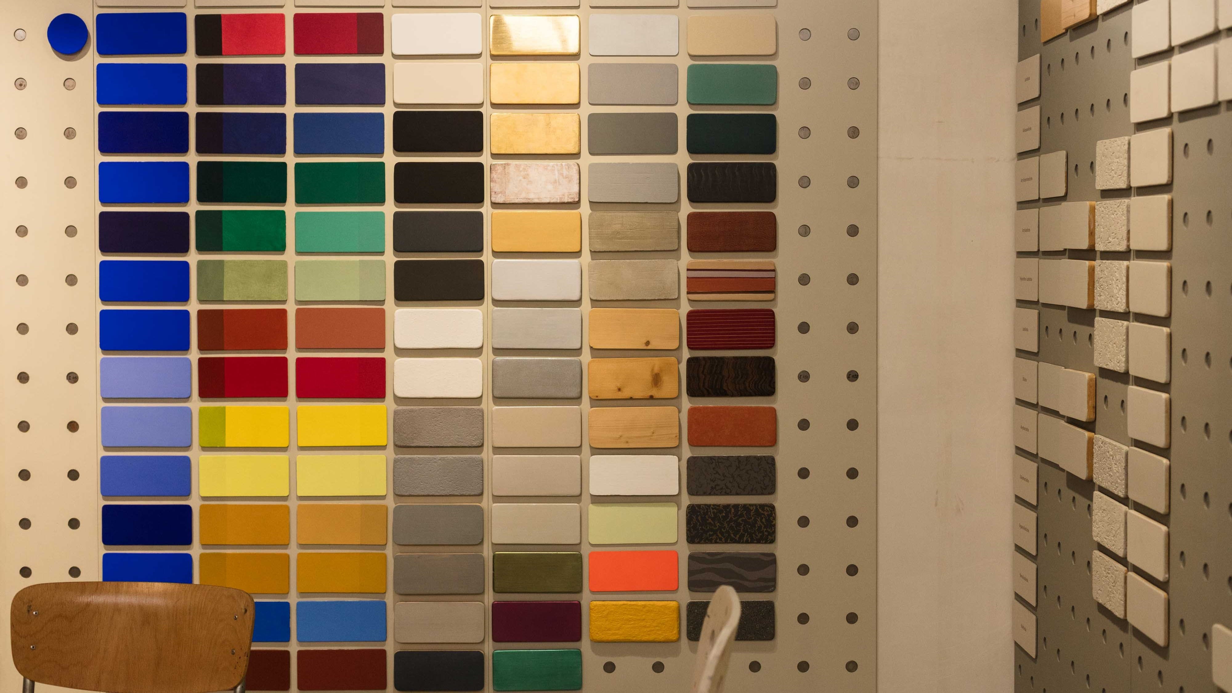 Anschauungsbeispiele in der Sammlung AO - Architekturoberflächen am Haus der Farbe